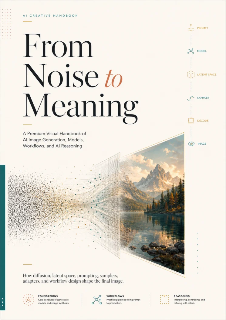 Cover page of the AI image generation handbook.