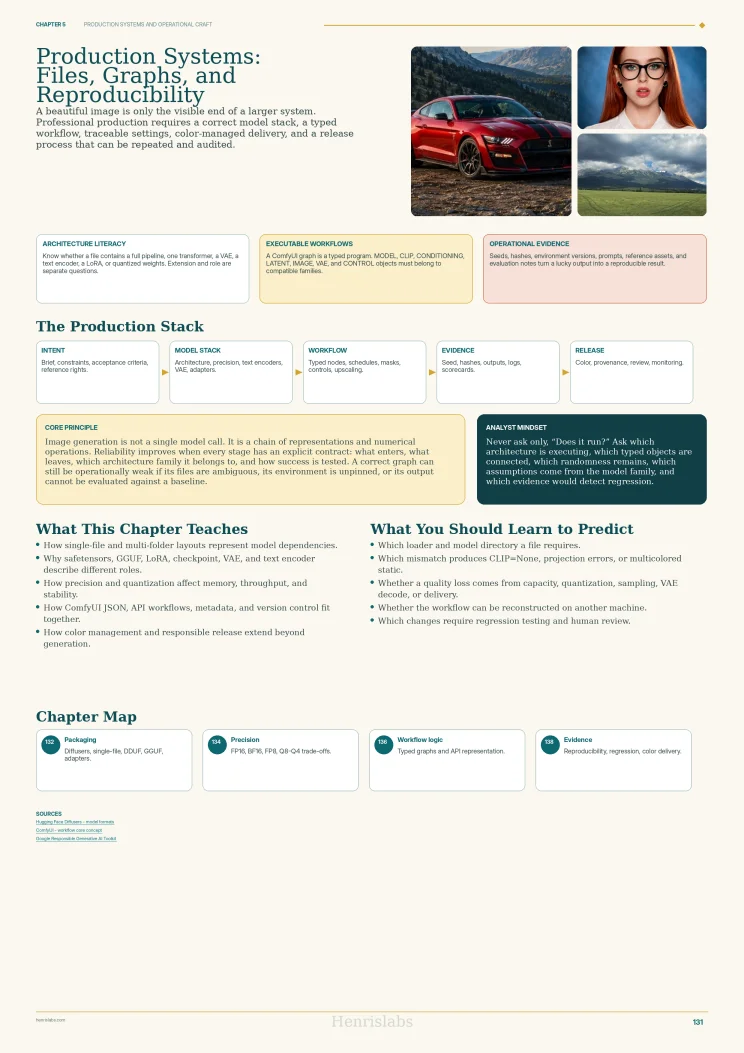 Handbook page on production systems, files, graphs and reproducibility.